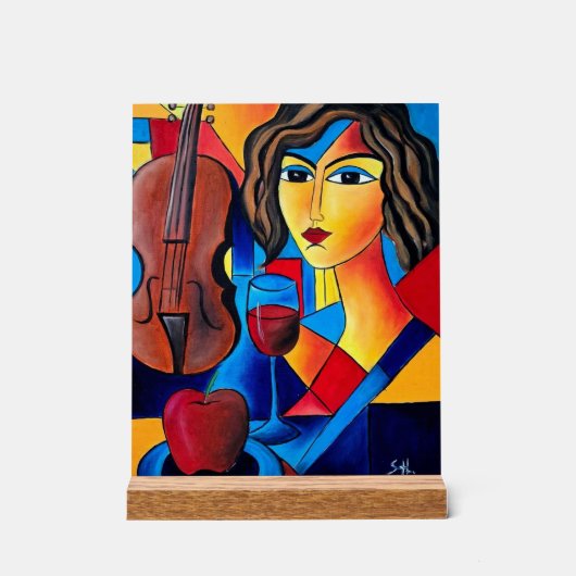 Lunch met Kleuren Acryl Bord (Voorkant)