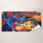 Lunch met Kleuren Badhanddoek (Badhanddoek)