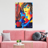 Lunch met Kleuren Canvas Afdruk (Insitu (Woonkamer))