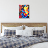 Lunch met Kleuren Canvas Afdruk (Insitu (Slaapkamer))