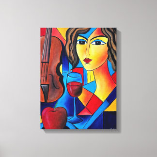 Lunch met Kleuren Canvas Afdruk