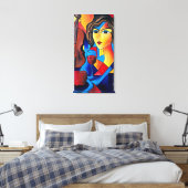 Lunch met Kleuren Canvas Afdruk (Insitu (Slaapkamer))