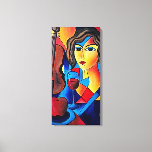 Lunch met Kleuren Canvas Afdruk (Voorkant)