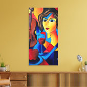Lunch met Kleuren Canvas Afdruk (Insitu (Woonkamer))