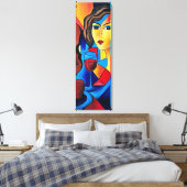 Lunch met Kleuren Canvas Afdruk (Insitu (Slaapkamer))