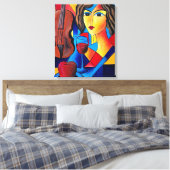 Lunch met Kleuren Canvas Afdruk (Insitu (Slaapkamer))