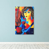 Lunch met Kleuren Canvas Afdruk (Insitu (Houten vloer))