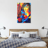 Lunch met Kleuren Canvas Afdruk (Insitu (Slaapkamer))