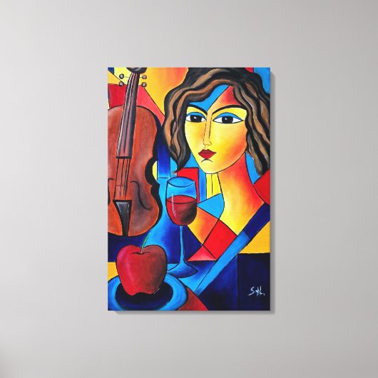 Lunch met Kleuren Canvas Afdruk (Voorkant)