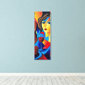 Lunch met Kleuren Canvas Afdruk (Insitu (Houten vloer))