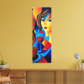 Lunch met Kleuren Canvas Afdruk (Insitu (Woonkamer))