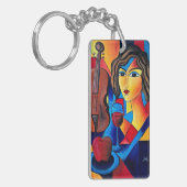 Lunch met Kleuren Sleutelhanger (Voorkant Links)