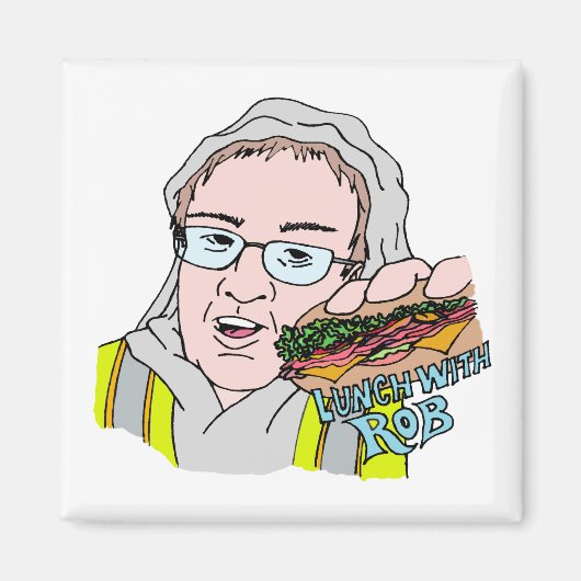 Lunch met Rob! Magneet (Voorkant)