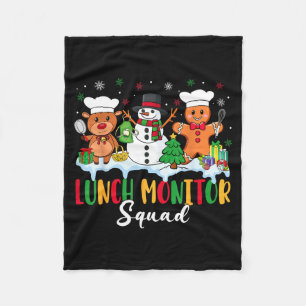 Lunch Monitor Squad Rendier Sneeuwman Peperkoek C Fleece Deken