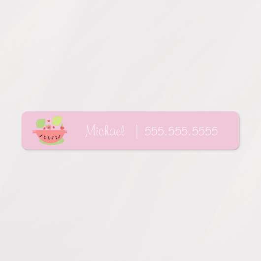 Lunch-naam watermeloen op school labels (Design 2)