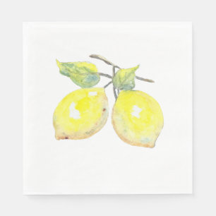 Lunch Napkins met Lemon Design Servetten