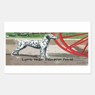 Lunch onder Dalmatische patrouilleSticker Rechthoekige Sticker