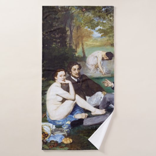 Lunch op het gras, Manet Badhanddoek (Badhanddoek)