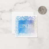 *~* LUNCH? Relatie AP62 Platte Nota Kaart Notitiekaartje (Voorkant / Achterkant in situ)