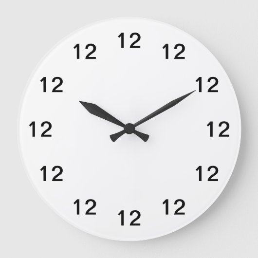 ~Lunch Room Wallk~ LUNCH ROOM WALLCLOCK. Grote Klok (Voorkant)