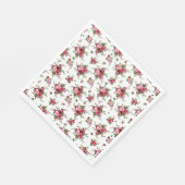 Lunch servetten met roze en rode rozen (Hoek)