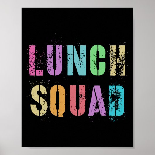 Lunch Squad terug naar school Kantoor Food Service Poster (Voorkant)
