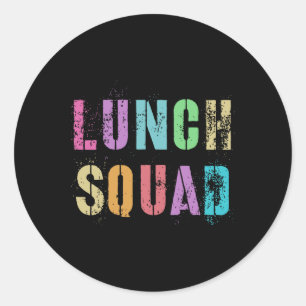 Lunch Squad terug naar school Kantoor Food Service Ronde Sticker