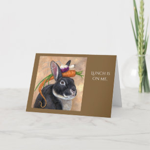 Lunch staat op me wenskaart kaart