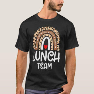 Lunch Team Group Leopard Matching School Spirit T-shirt
