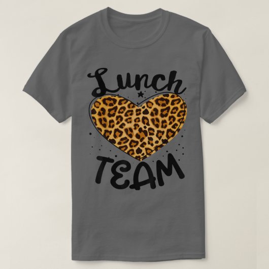 Lunch Team Group Leopard Matching School Spirit T-shirt (Design voorkant)