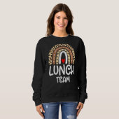 Lunch Team Group Leopard Matching School Spirit Trui (Voorkant volledig)