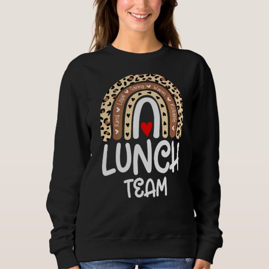 Lunch Team Group Leopard Matching School Spirit Trui (Voorkant)