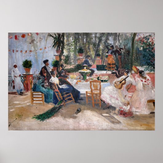 Lunch tijdens La Feria in Granada | Hugo Birger Poster (Voorkant)