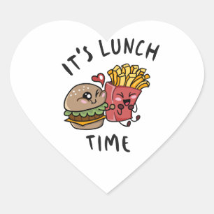 Lunch Time Hart Sticker
