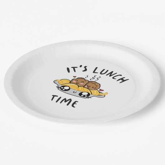 Lunch Time Papieren Bordje (Gekanteld)