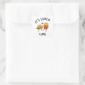 Lunch Time Vierkante Sticker (Tas)