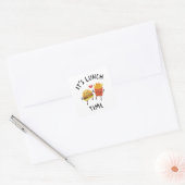 Lunch Time Vierkante Sticker (Envelop)