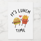 Lunch Time Voedselcontainer Etiket (Enkel label)