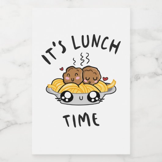 Lunch Time Voedselcontainer Etiket (Enkel label)