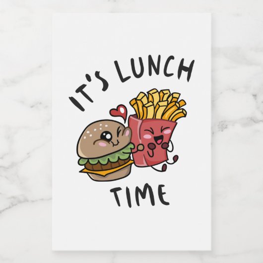 Lunch Time Voedselcontainer Etiket (Enkel label)