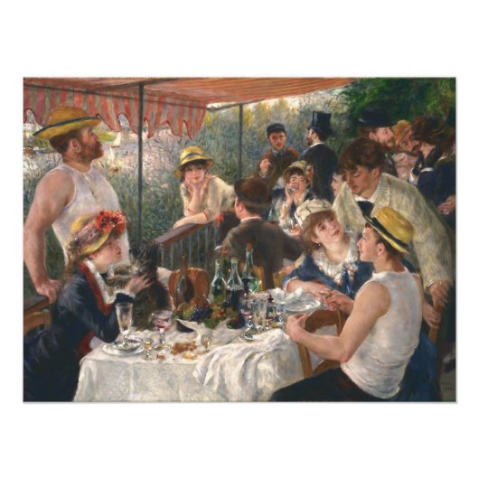 Lunch van de Boating Party - Auguste Renoir Foto Afdruk (Voorkant)