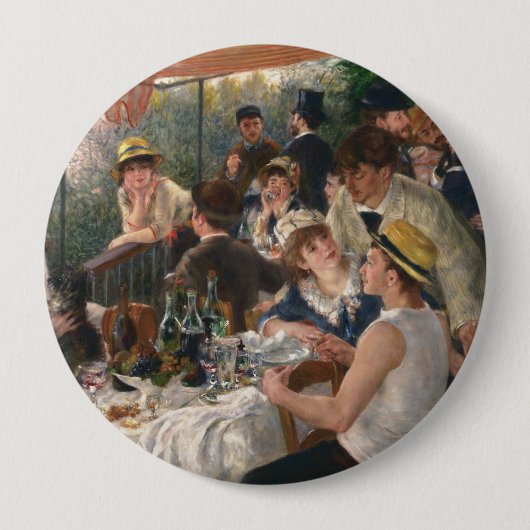 Lunch van de Boating Party - Auguste Renoir Ronde Button 4,0 Cm (Voorkant)