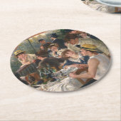 Lunch van de Boating Party - Auguste Renoir Ronde Kartonnen Onderzetter (Gebogen)
