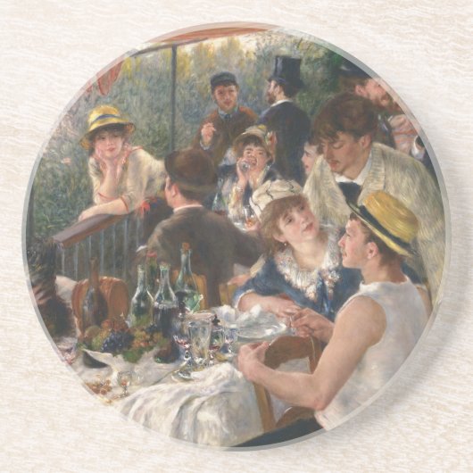 Lunch van de Boating Party - Auguste Renoir Zandsteen Onderzetter (Voorkant)