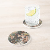 Lunch van de Boating Party - Auguste Renoir Zandsteen Onderzetter (Zijkant)