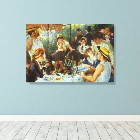 Lunch van de roeipartij van Pierre Renoir Canvas Afdruk (Insitu (Houten vloer))
