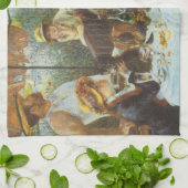 Lunch van de roeipartij van Pierre Renoir Theedoek (Gevouwen)