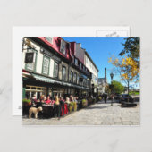 Lunch Vieux Quebec City Street Canada Briefkaart (Voorkant / Achterkant)
