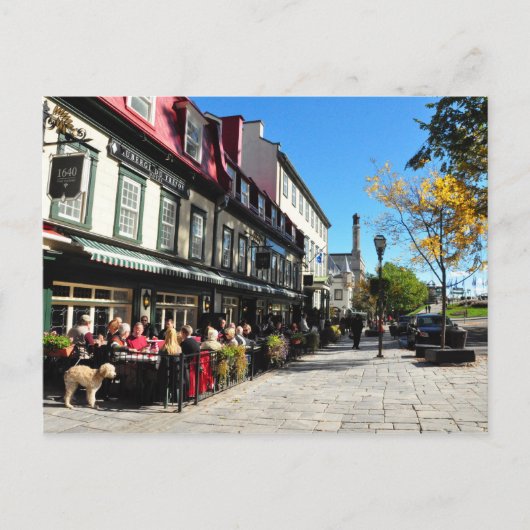 Lunch Vieux Quebec City Street Canada Briefkaart (Voorkant)