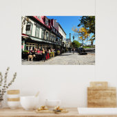 Lunch Vieux Quebec City Street Canada Poster (Keuken)
